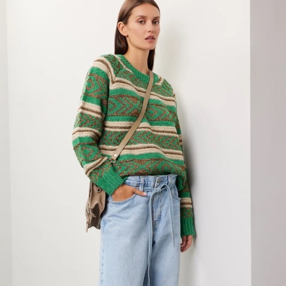 Scotch & Soda Metallic Fair Isle Sweater Wool Alpaca Blend - Picture 4 of 10